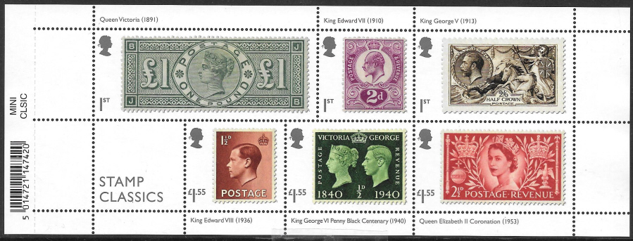 (image for) MS4169 2019 Stamp Classics Barcoded Miniature Sheet - Click Image to Close